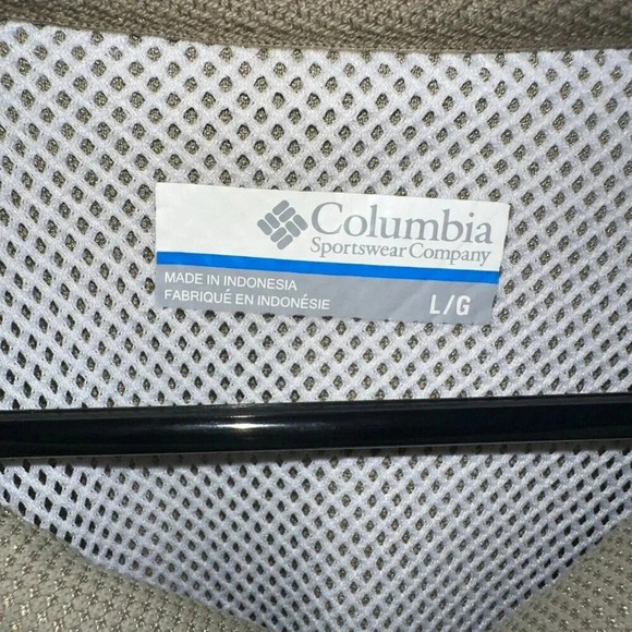 Columbia Men's PFG Omni-Shade Polo Shirt Vented Olive Green Sz L - Picture 3 of 6